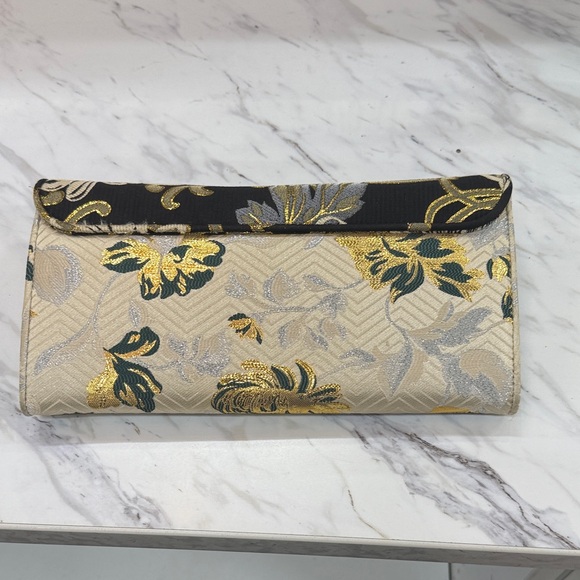 Bulgari Black and Gold Floral Clutch - Picture 2 of 9